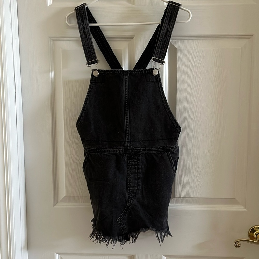 Overall skirt with fringe